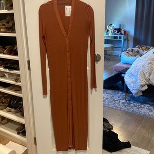 Brand new Enza Costa ribbed cardigan dress